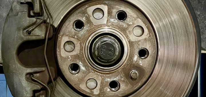 Brake disc and caliper back to bare metal