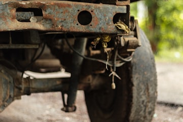 Surface rust on an axle