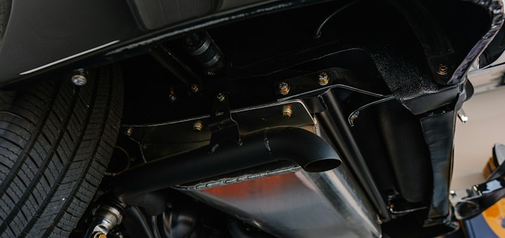 Classic car underside after cleaning