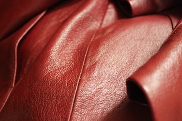 Close-up of new leather