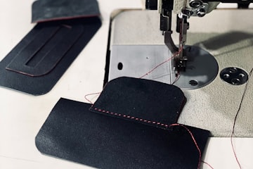 Sewing machine with cut panels
