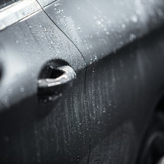 Water beading on coated paint