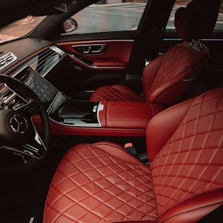 Red leather interior